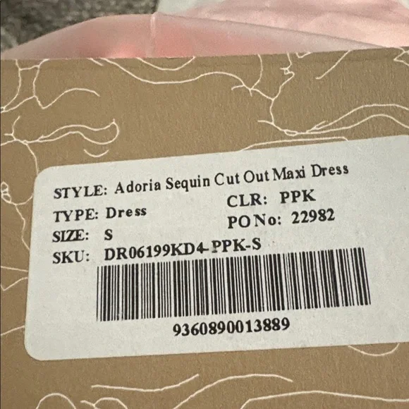 Meshki pink Andoria  Sequin cut out maxi  Dress - Picture 4 of 4